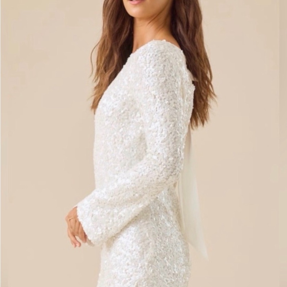 Altar'd State White Sequin Party Dress